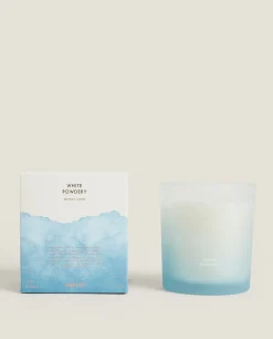 (350 G) White Powdery Scented Candle
