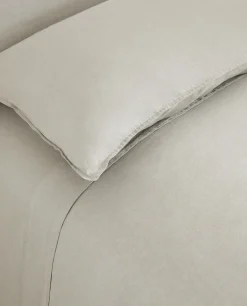 (140 Gsm) Washed Linen Fitted Sheet