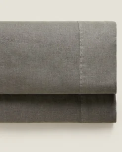 (140 Gsm) Washed Linen Flat Sheet