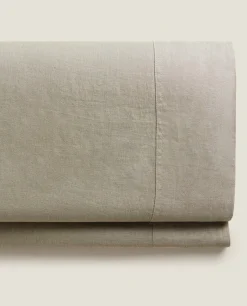 (140 Gsm) Washed Linen Flat Sheet