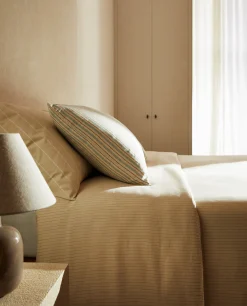 (300 Thread Count) Striped Washed Sateen Duvet Cover