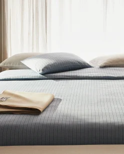 (300 Thread Count) Striped Washed Sateen Duvet Cover