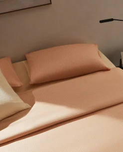 (300 Thread Count) Striped Washed Sateen Duvet Cover