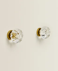 Acrylic Flower Door Knob (Pack Of 2)