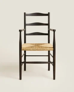 Ash And Seagrass Chair With Arm Rests