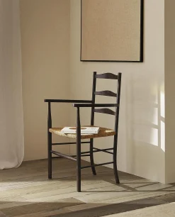 Ash And Seagrass Chair With Arm Rests