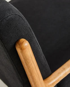 Ash Wood And Linen Armchair