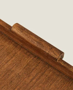 Ash Wood Folding Cart With Trays