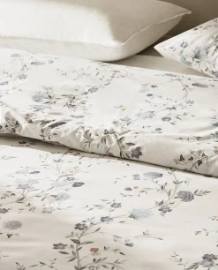 Blue Floral Comforter Duvet Cover