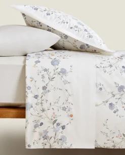 Blue Floral Comforter Duvet Cover