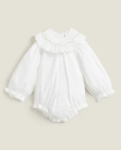 Bodysuit With Embroidered Collar