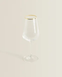 Bohemia Crystal Gold-Rimmed Wine Glass