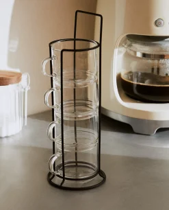 Borosilicate Glass Cup Tower (Set Of 4)
