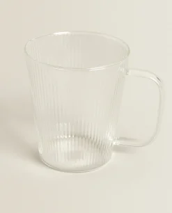 Borosilicate Glass Mug With Lines