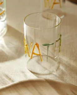 Borosilicate Glass Tumbler With Letters