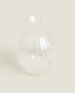 Borosilicate Glass Vase With Lines