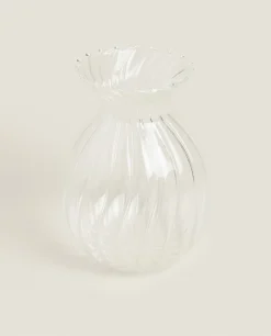 Borosilicate Glass Vase With Lines