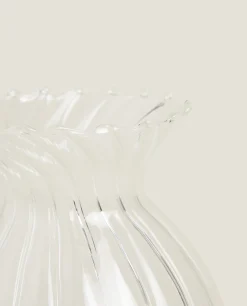 Borosilicate Glass Vase With Lines