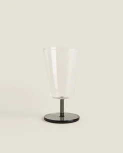 Borosilicate Wine Glass With Colored Stem
