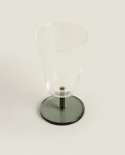 Borosilicate Wine Glass With Colored Stem
