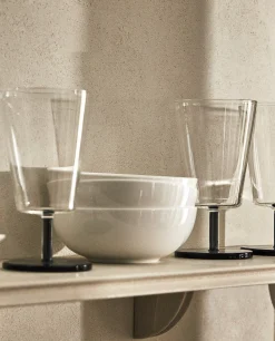 Borosilicate Wine Glass With Colored Stem