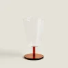 Borosilicate Wine Glass With Colored Stem