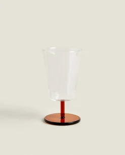 Borosilicate Wine Glass With Colored Stem