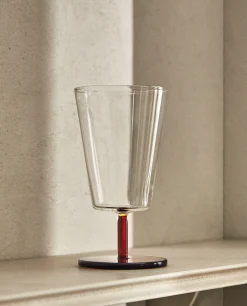 Borosilicate Wine Glass With Colored Stem