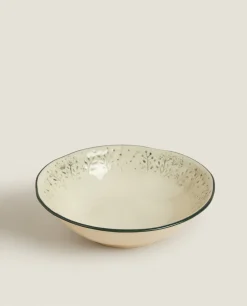 Bowl With Raised Floral Design For Christmas