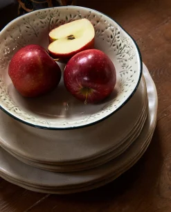 Bowl With Raised Floral Design For Christmas