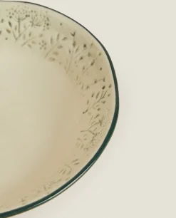 Bowl With Raised Floral Design For Christmas