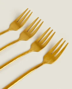 Box 4 Brunch Forks With Hammered Handle