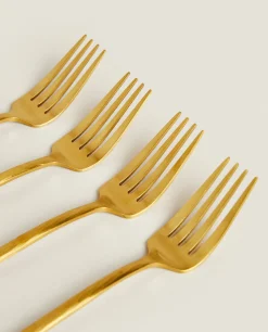 Box 4 Forks With Hammered Handle