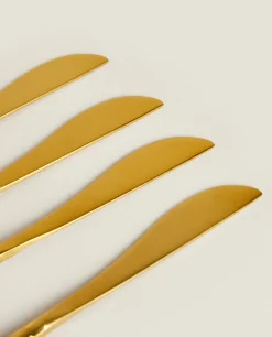 Box Of 4 Knives With Hammered Handle