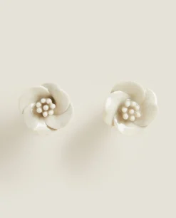 Ceramic Flower Door Knob (Pack Of 2)