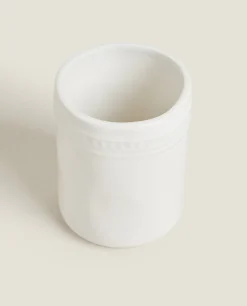 Ceramic Tumbler With A Raised Design