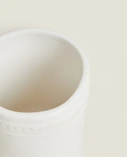 Ceramic Tumbler With A Raised Design