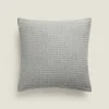 Check Jacquard Throw Pillow Cover