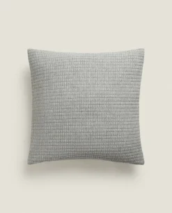Check Jacquard Throw Pillow Cover