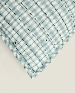 Children'S Checked Christmas Throw Pillow Cover