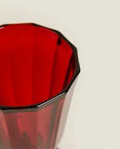 Christmas Faceted Wine Glass
