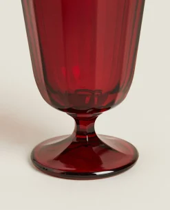 Christmas Faceted Wine Glass