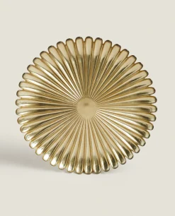 Christmas Glass Service Plate With Raised Design