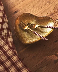 Christmas Heart Glass Bowl