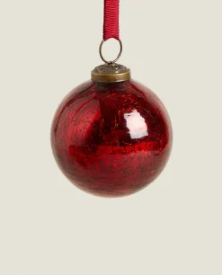 Christmas Spiral Glass Bauble Decoration