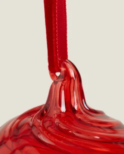 Christmas Spiral Glass Bauble Decoration