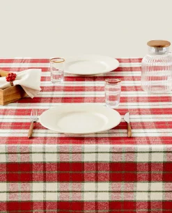 Christmas Tartan Cotton Tablecloth
