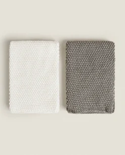 Chunky Knit Kitchen Towel (Pack Of 2)