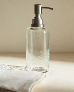 Clear Glass Soap Dispenser