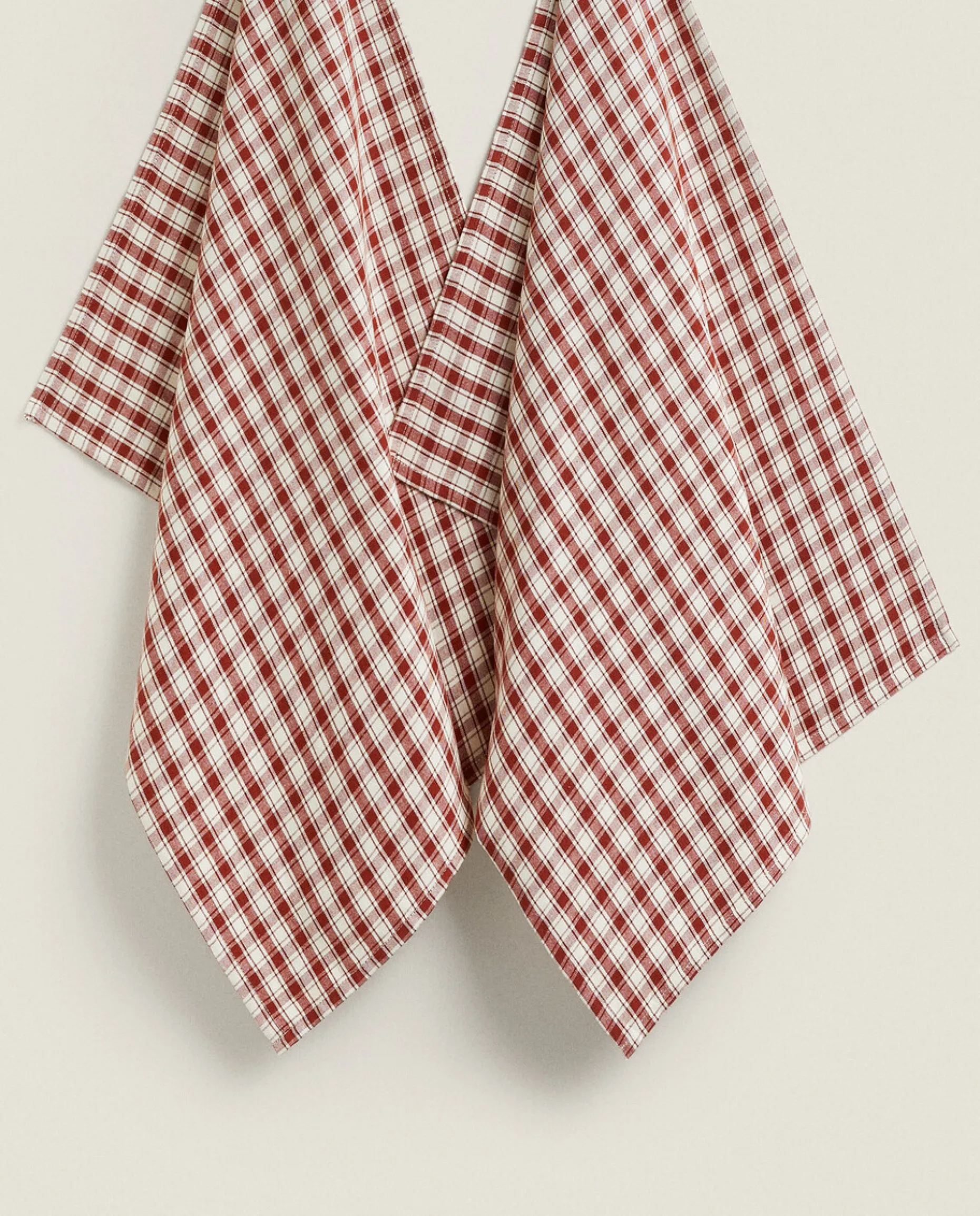Colored Check Kitchen Towels (Pack Of 2)